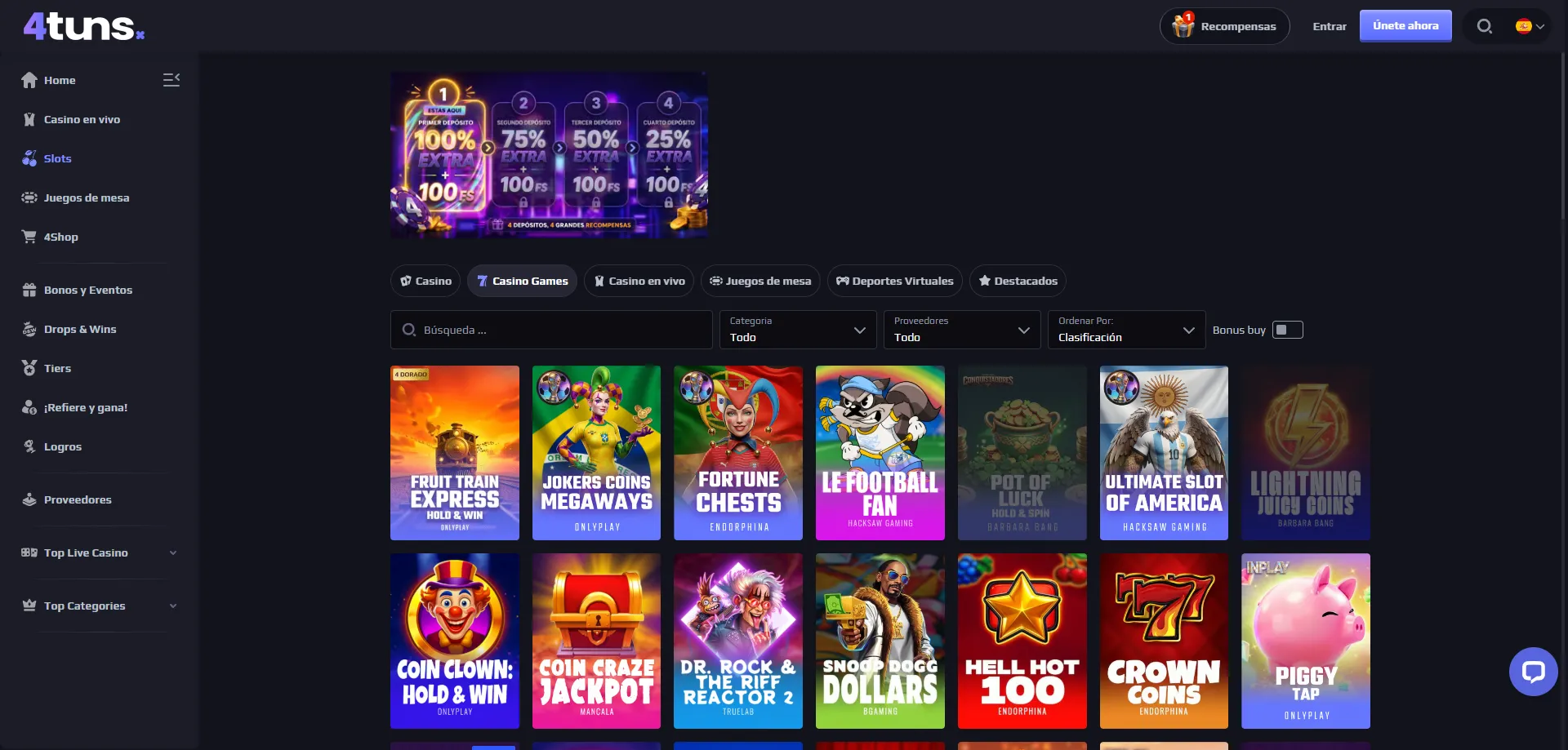 Tragamonedas en 4tuns Casino – Gates of Olympus y más títulos populares